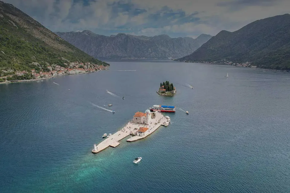 Our Lady of the Rocks and St George islands near Perast