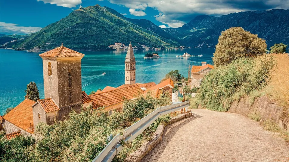 Montenegro mountains above the sea
